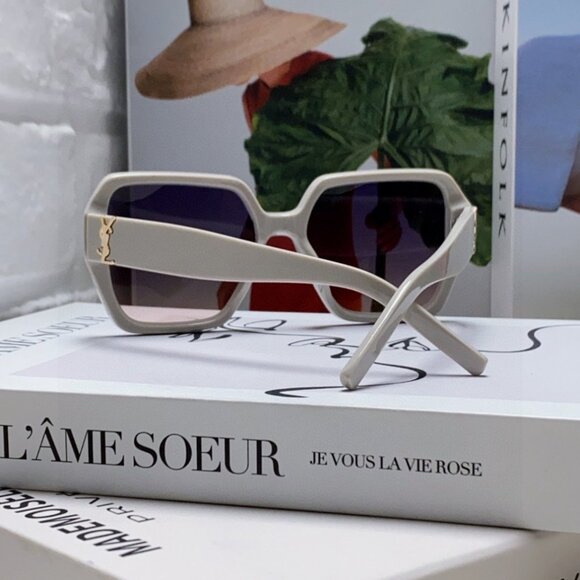 Modern YSL Cream Frame Gradient Shades - www  display picture 1